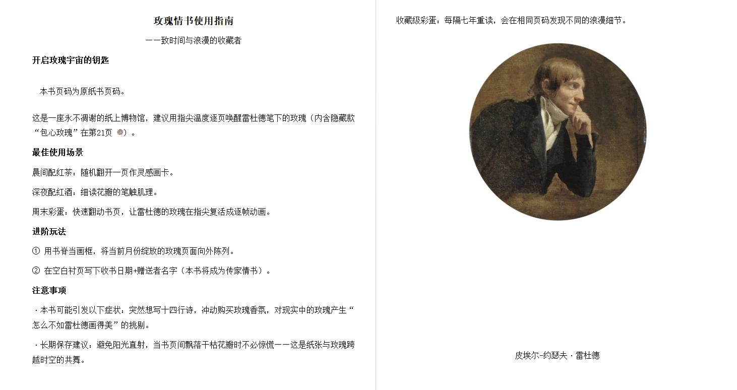 《玫瑰情书:雷杜德的爱情图鉴》2025年6月新书推荐